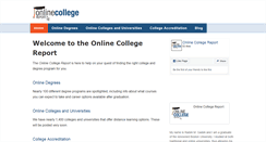 Desktop Screenshot of onlinecollegereport.com